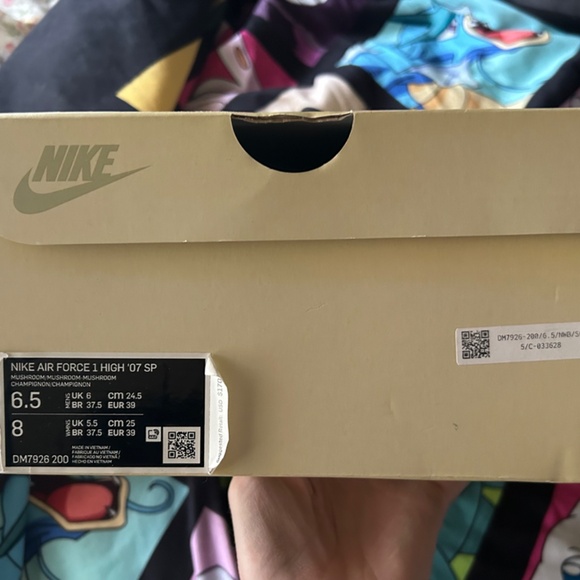 Nike Air Force 1 Billie Eilish Mushroom color Velcro High Tops Womens 8 with box - Picture 2 of 8